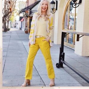 Cabi mustard yellow Utility Trouser #5689 Sz 10